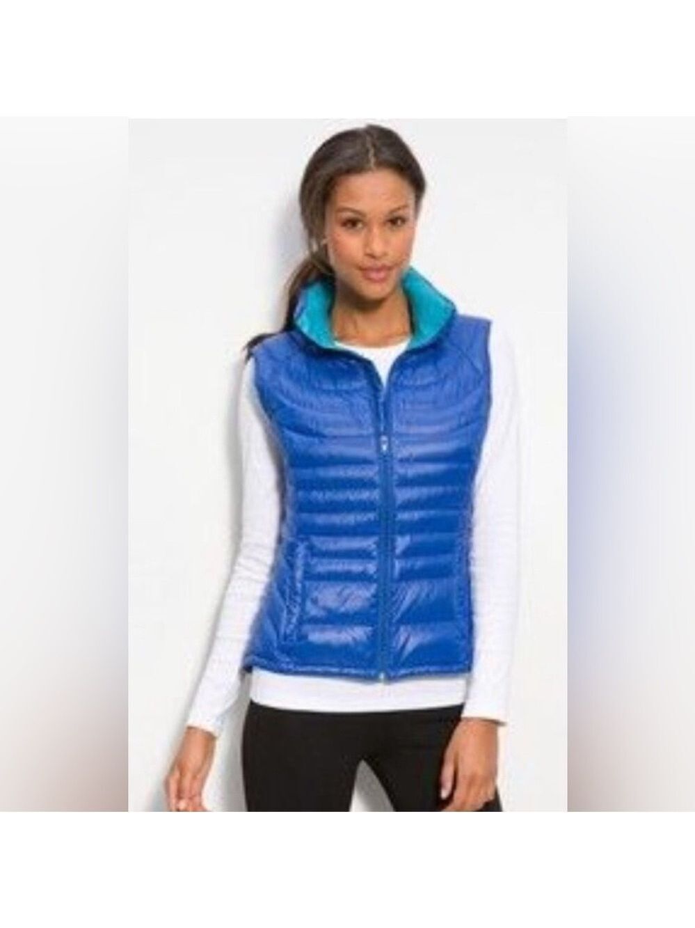 Bernardo Packable Goose Down Gorpcore Quilted Vest Jacket NWT L